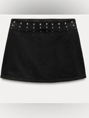 Zara Cotton Studded Skirt - XS